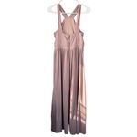 Lulus T4  Mauve Halter Neck Criss Cross Waist Maxi Dress Women's Size M Photo 6