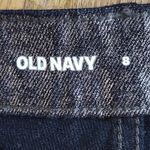 Old Navy  Black Metallic Straight Leg Pants Size 8 Metallic OG Loose Jeans Photo 5