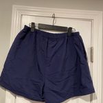 L.L. Bean Size 14 Navy Blue Linea Nylon Swim Shorts Lockets Elastic Waist Photo 4