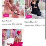 Boutique Slumber Prty Hot Pink Satin Pajama Set Photo 1