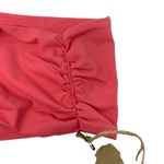 Stone Fox Swim LELE Bandeau Bikini Top Sunset Pink Knot Detail Side Ruched XS Photo 4