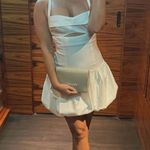 ZARA  mini dress balloon cut out Elegant White Sleeveless Dress Photo 2