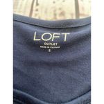 Loft  Top Womens S Blue Scoop Neck 3/4 Sleeves Rayon NEW NWT Photo 1