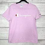 Champion Barbie Pink  Logo Classic Casual T-Shirt Women’s Tee Size Medium Photo 0