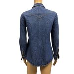 ZARA  Trafaluc Western Denim Snap Button Up Long Sleeve Double Pocket Shirt XS Photo 1