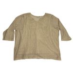 Napa Valley Size 2 X Woman Crochet Beige 3/4 Sleeve Open Cardigan Sweater Tan Photo 1