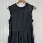 Proenza Schouler Black Silk Sleeveless Drop Waist Dress Sz 8 Minimalist Classic Photo 1