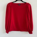 J.Crew  Red Matte Jersey Puff Sleeve T-Shirt Size XS Photo 1