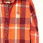 Carhartt Rugged Flex Loose Fit Heavyweight Twill Flannel Long-Sleeve Plaid Shirt Photo 2