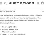 Kurt Geiger NEW  London Kensington Sneakers Leather Multi Color Sz. 6 Retail $260 Photo 11