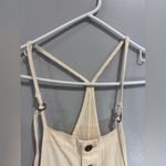 Pilcro and the Letterpress Anthropologie Pilcro Denim Overalls Cream size 26 adjustable straps Photo 4