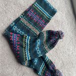 American Eagle 2011 Outfitters dark gray & colorful knit scarf - super cute! Photo 3