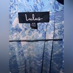 Lulus Blue and White Maxi Dress with Slit size XS Photo 4