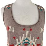 Johnny Was  Grey Embroidered Southwestern Scoop Neck Sleeveless Tunic Size Small Photo 1