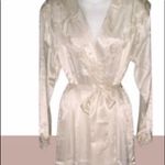 Victoria's Secret Victoria’s Secret Gold Label Cream Silk Robe Photo 2