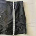 Juicy Couture  Short Skirt Snake Skin Pattern Black Box Pleat‎ Size 1X Mini Rock Photo 11