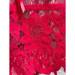 For Love & Lemons Red Floral Lace Long Sleeve Blouse Size Large Photo 10