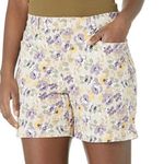 Gloria Vanderbilt  Purple and Yellow Floral Bermuda Shorts Photo 0
