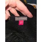 Vince Camuto Black Ribbed Knit V Neck Metallic Long Sleeve Sweater Top M Photo 5