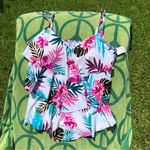 st. john's bay  Lined Floral Tankini Swimsuit Top Size 14 Photo 0