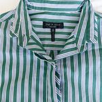 Rag and Bone Maxine Striped Button Down Shirt Size XS Green, White, & Navy EUC Photo 3