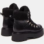 Steve Madden  Reyen Black Leather Shearling Boots Photo 4