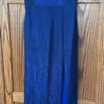B Darlin  Womens Juniors Blue Sparkle Leg Slit Evening Gown Dress‎ SIZE 3/4 Photo 0