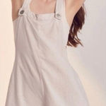 Kimchi Blue  Cream Short Overalls Photo 0