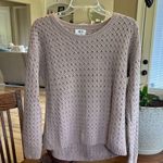 Old Navy  Tan Basket Weave Cotton Acrylic Crewneck Sweater Photo 0