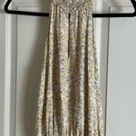 Fate woman’s mini Yellow purple patterned dress size small Gold Photo 4