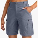 Viodia 7" Hiking Cargo Shorts Pockets Quick Dry Lightweight Golf Casual Summer Blue Size XXL Photo 0