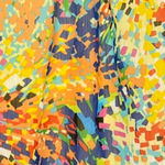 New Directions Shirt Womens Large Yellow Multi Floral Flower Crochet Neck Boho‎ Photo 5