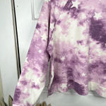 Wildfox Women's Purple Tie-Dye Star Print Pullover Sweatshirt Cropped Size XL Photo 7