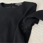 Burberry London Women’s 100% Wool Black Sheath Shift Dress Size 4 Made in Italy Photo 9