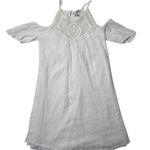 Speechless  Women's White Short Cold Shoulder Dress Crochet Detail Size S Boho Photo 0
