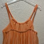 ZARA Voluminous Tiered Maxi Dress Peach Size Medium Photo 5