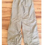 ZARA Elastic Waist Cargo Pants Drawstring Casual Khaki Womens size S Photo 2