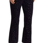Derek Lam NEW 10 CROSBY Corinna Velvet Leopard-Print Crop Flare Pants 4 Photo 0