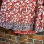 Lucky Brand  womens floral flutter sleeve back cutout boho top coral S Photo 1