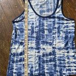 Lucky Brand  Womens Size M Blue White Tie Dye Lightweight Knit Tank Top Stretch Photo 4