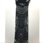 Roberto Cavalli Black & White Halter Maxi Dress with Slit Photo 8