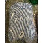 J.Crew Blue White Stripe Tiered Ruffle Neck Sleeveless Midi Dress Size 12 Photo 8