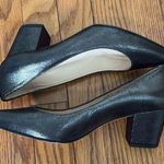 Jon Josef Block Heel Pointed Toe Leather Heels Black size 6 textured Photo 3