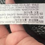 ZARA NWOT  Black White Mini Gingham Long Sleeve V Neck Peplum Blouse M Photo 8