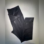 Aerie Black Faux Leather Leggings Med Photo 0