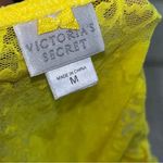 Victoria's Secret Vintage y2k Victoria’s Secret Yellow Stretch Lace Slip Mini Dress Sheer Nylon Photo 2
