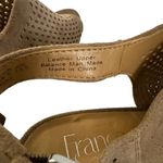 Franco Sarto  Mandi2 Suede Perforated Tan Peep Toe Heeled Slingbacks Sz 6.5 Photo 5