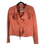 Hei Hei Anthropologie Washed Coral Pink Denim Shacket Size XS Photo 3