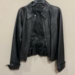 Vintage Black Leather Jacket Sz Med 90s Photo 1