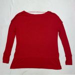 Free People Womens North Shore Red Waffle Knit Thermal Long Sleeve Top siz Small Photo 4